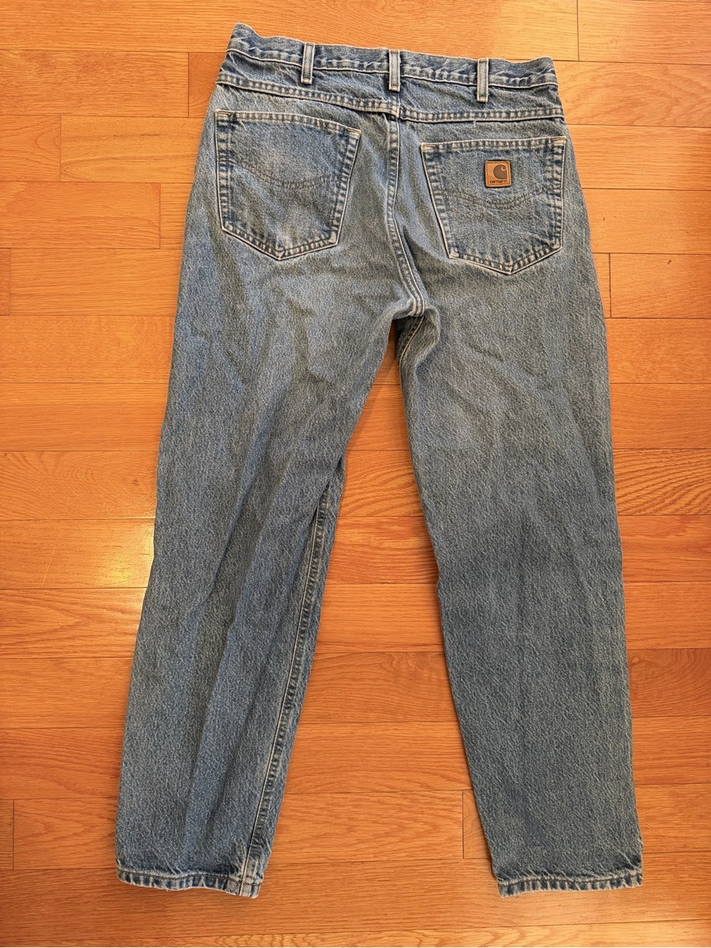 Carhartt Men’s Light Blue Straight-Leg Denim Jeans 34x30